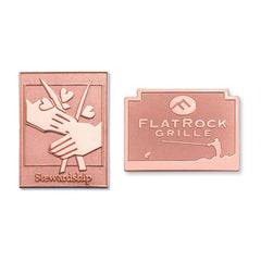 Die Struck Sandblast Lapel Pins